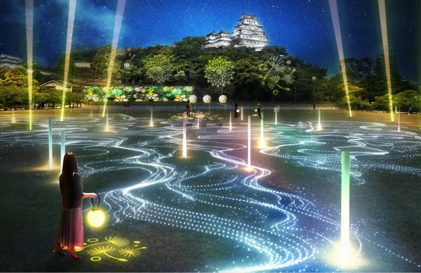 姬路城XNAKED沉浸式數位藝術展,「光之花綻放」夢幻投影+閃耀森林,古城變身藝術仙境。 姬路城XNAKED沉浸式數位藝術展,「光之花綻放」夢幻投影+閃耀森林,古城變身藝術仙境。