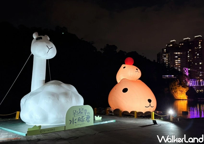 12米碧潭水豚君呆萌點燈!碧潭煙火秀 市集免費玩,新店人先卡位。 12米碧潭水豚君呆萌點燈!碧潭煙火秀 市集免費玩,新店人先卡位。