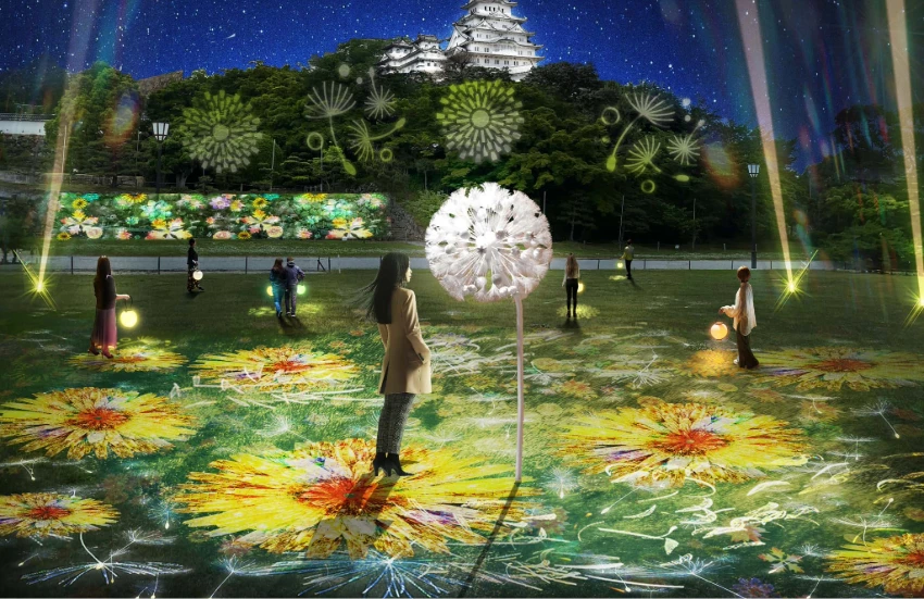 姬路城XNAKED沉浸式數位藝術展,「光之花綻放」夢幻投影+閃耀森林,古城變身藝術仙境。 姬路城XNAKED沉浸式數位藝術展,「光之花綻放」夢幻投影+閃耀森林,古城變身藝術仙境。