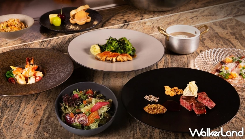 台北萬豪線上旅展「買1送1」限時快閃，必搶千元有找自助餐、冠軍烤鴨、高空牛排最低67折起。