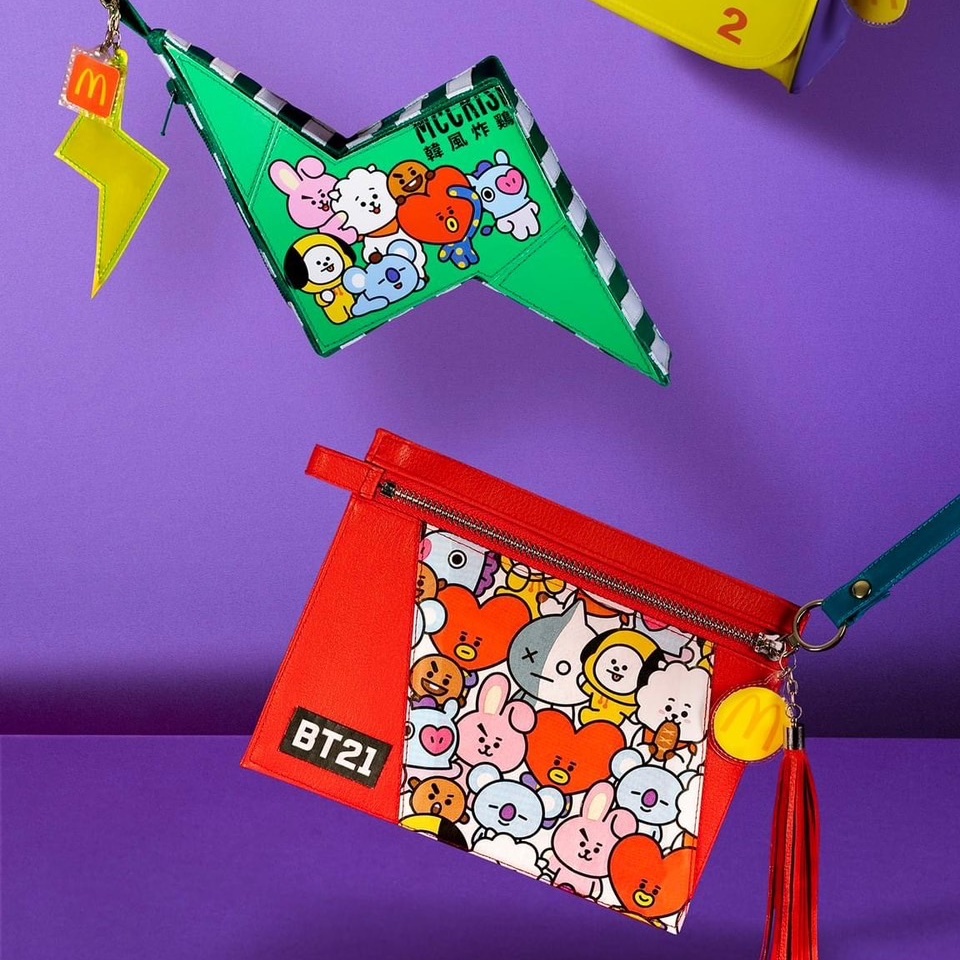 BT21粉準備去麥當勞報到！麥當勞×BT21推全新限定包裝、造型甜心卡，還有超萌小廢包讓你把雞塊帶著走