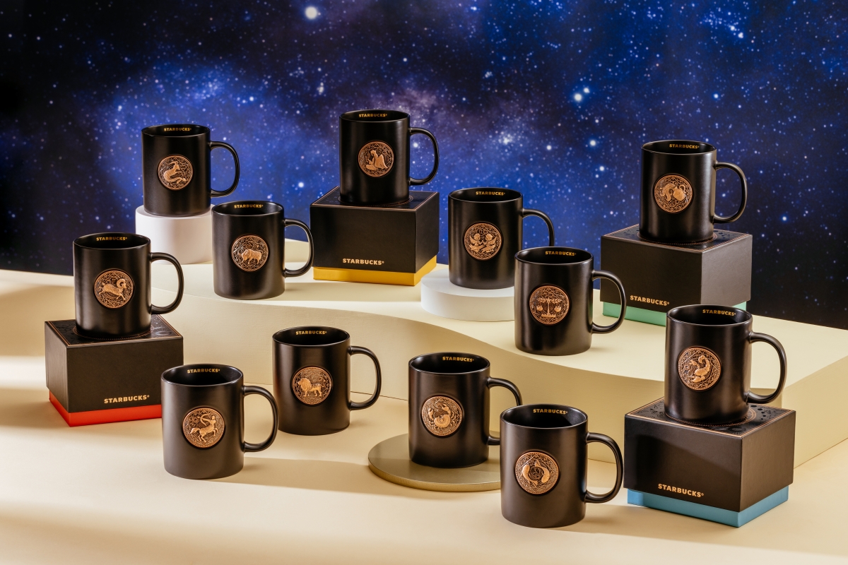 星巴克公布龍年新品：馬克杯、人氣熊寶寶Bearista紅金搭配展現東方龍年的喜氣，星座馬克杯系列同步登場