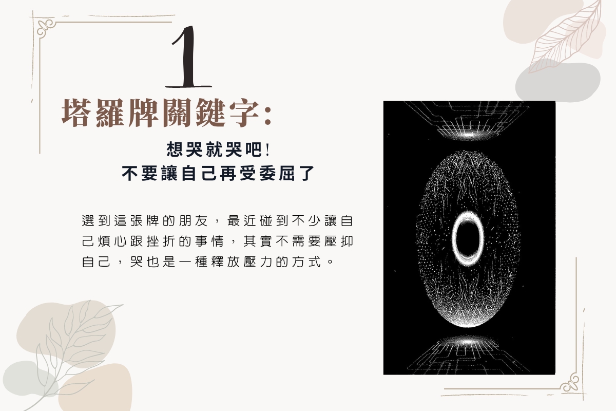 塔羅占卜 | 目前的你，最需要的一句話是什麼? 