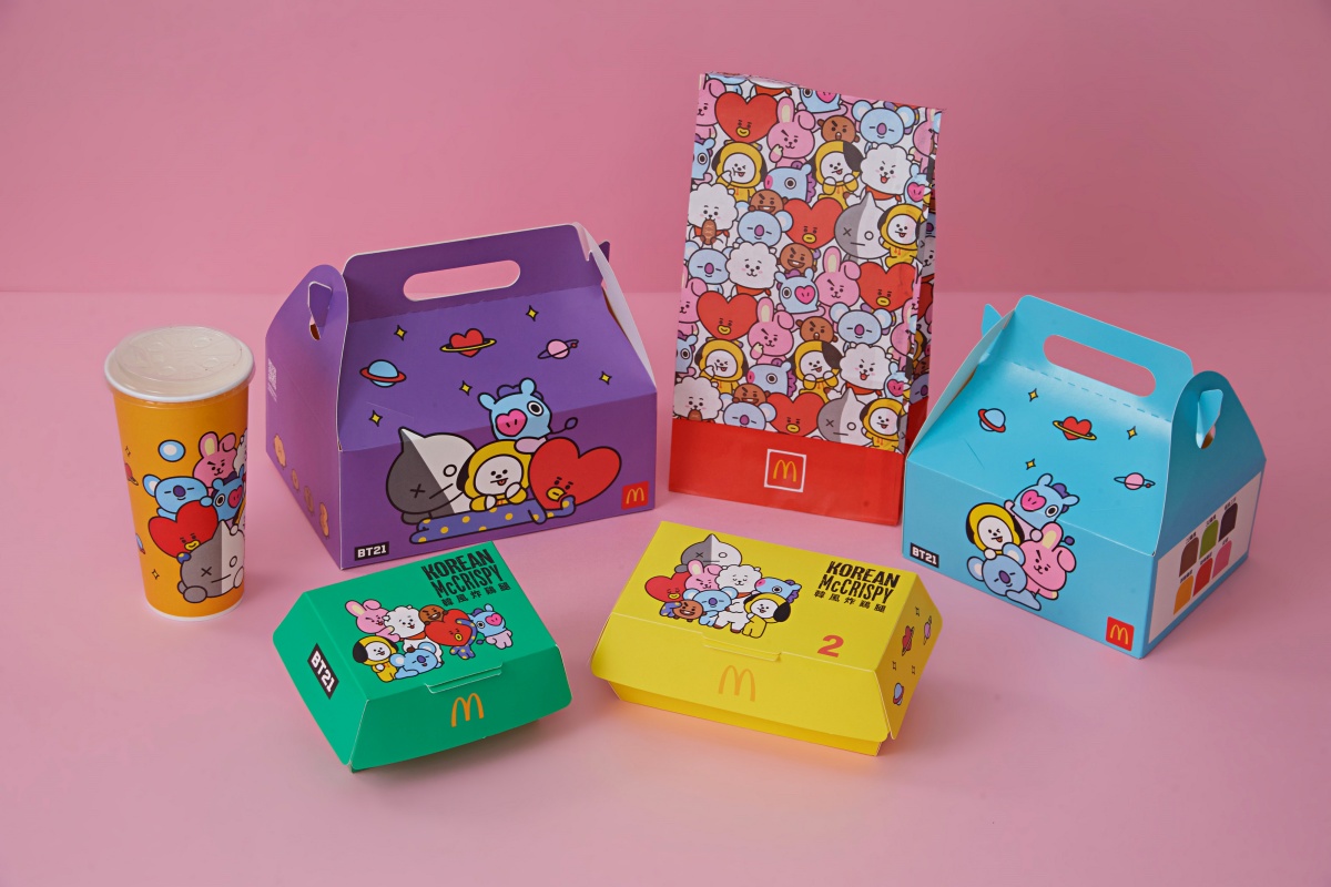BT21粉準備去麥當勞報到！麥當勞×BT21推全新限定包裝、造型甜心卡，還有超萌小廢包讓你把雞塊帶著走