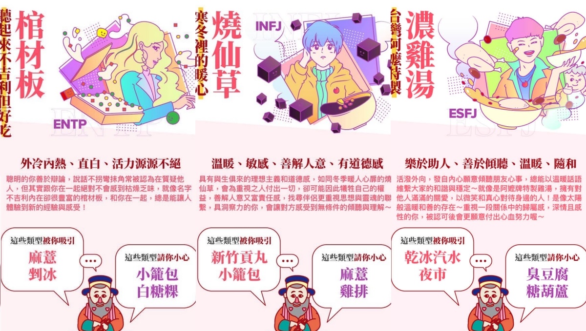 你是濃雞湯還是棺材板？月老推「數位月老食驗室」戀愛心理測驗，用台灣小吃當結果超有趣