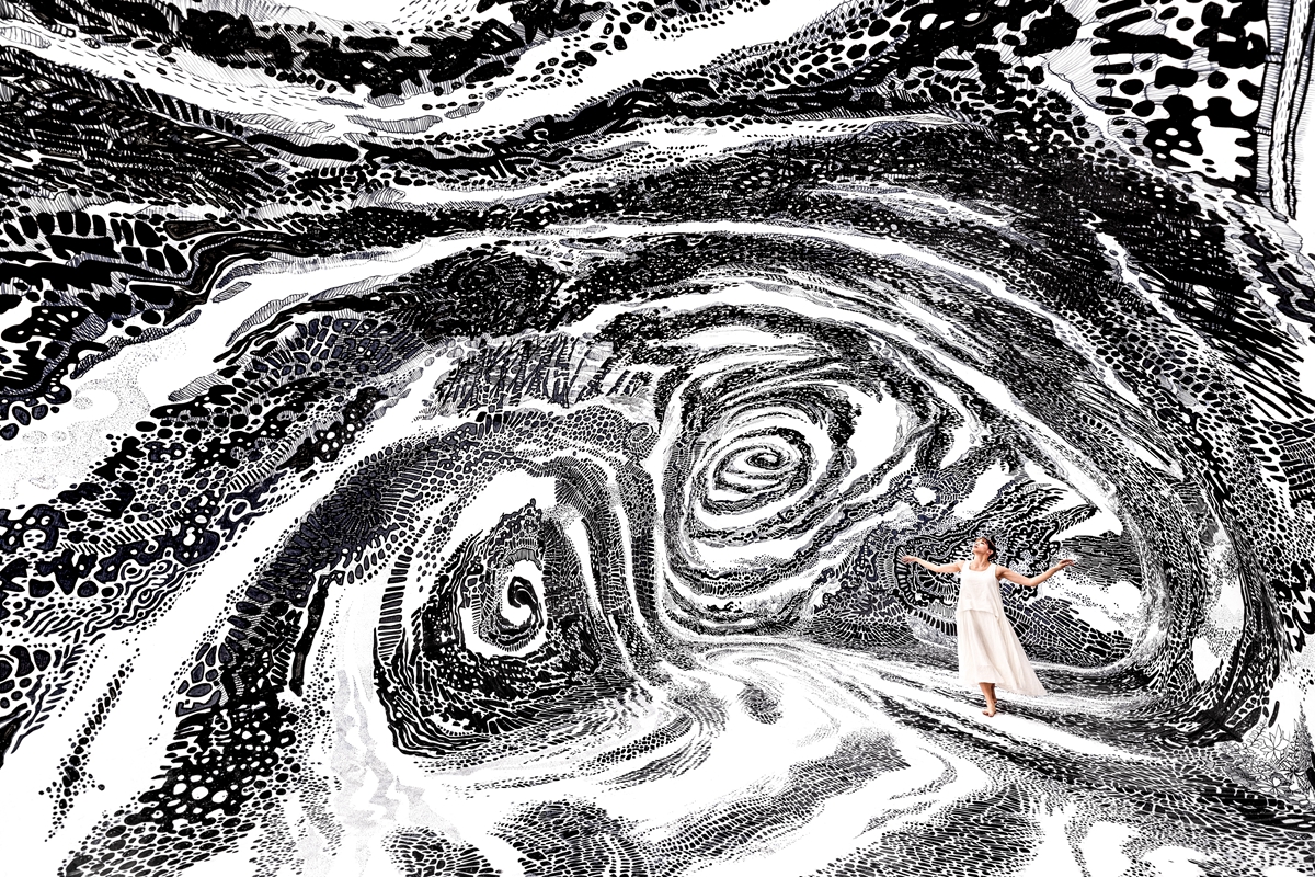 《眠夢 - 感官浮游》沈浸式展覽於屏東看海美術館開展！進入藝術家大岩奧斯卡 Oscar Oiwa 的黑白奇幻夢境