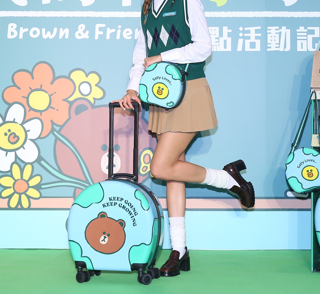 熊大兔兔粉請收藏！屈臣氏攜手LINE FRIENDS推5款集點「綠色小物」，行李箱、積木組可愛炸