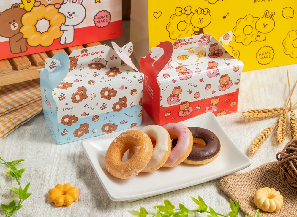 可愛爆擊！Mister Donut×LINE FRIENDS聯名系列新登場，把熊大、熊美、莎莉全部變成超療癒甜甜圈啦！