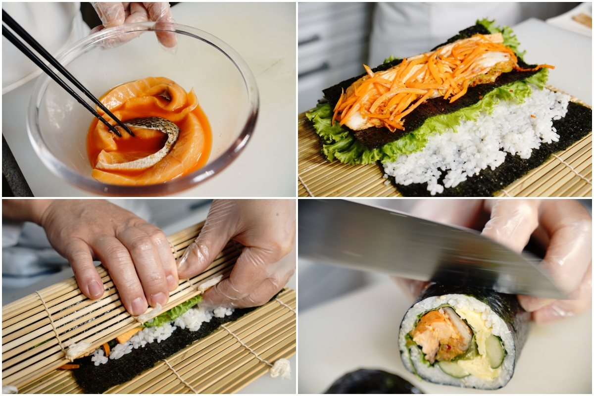 中秋過後開始減肥！四道鮭魚輕食料理食譜：胡麻豆腐、羅勒番茄盅、韓式飯捲、千層麵，也可以當消夜