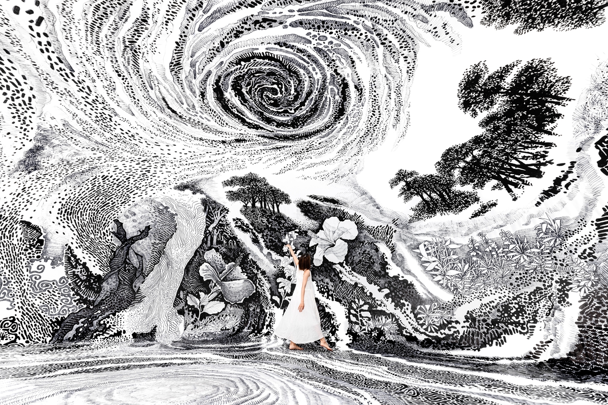 《眠夢 - 感官浮游》沈浸式展覽於屏東看海美術館開展！進入藝術家大岩奧斯卡 Oscar Oiwa 的黑白奇幻夢境