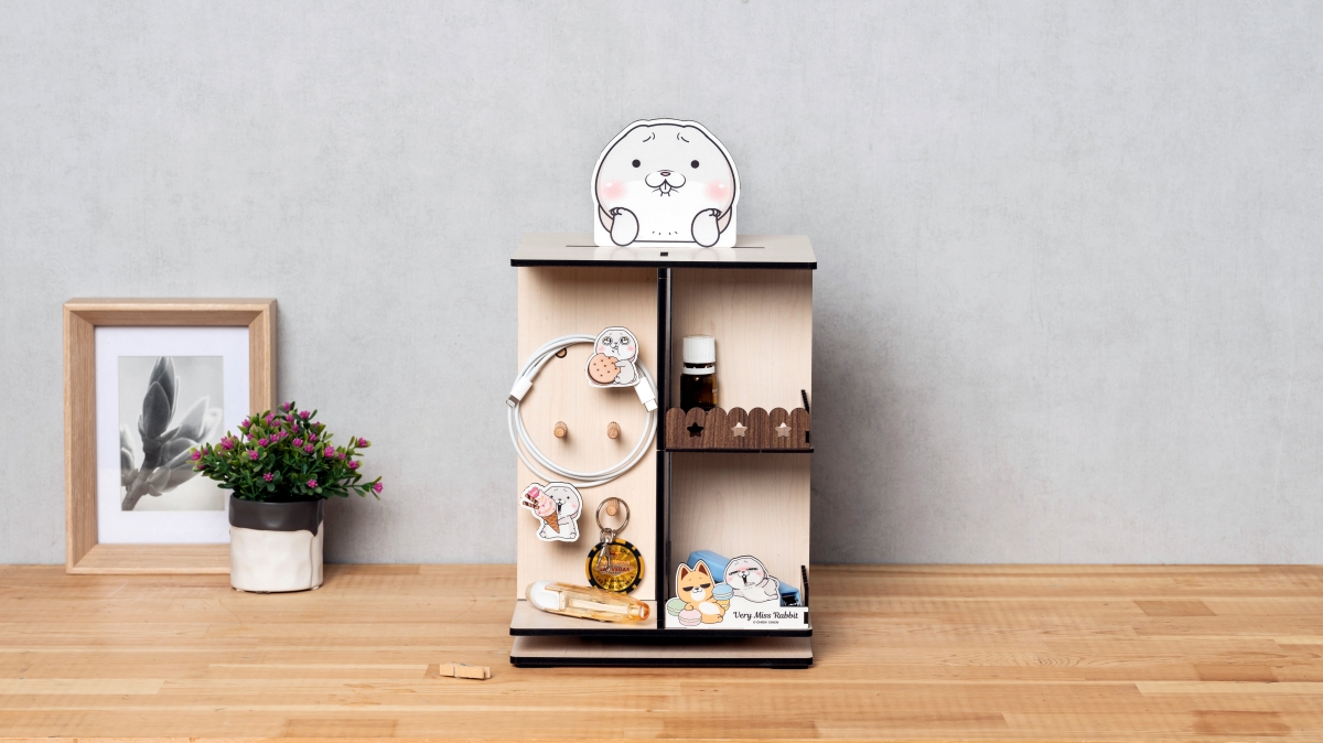 萌萌噠～Line熱門人氣貼圖「好想兔」攜手特力屋出DIY材料包，奉納箱、彈珠檯，這些都可以自己動手做！
